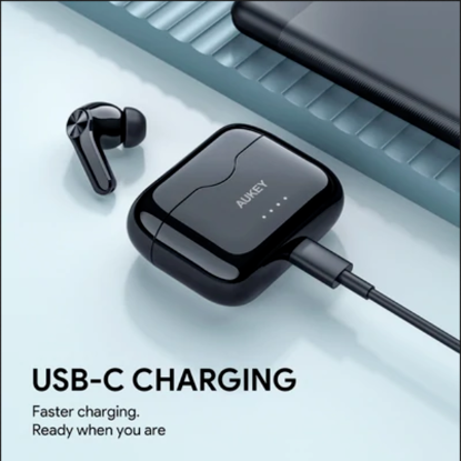 Imagen de Auriculares inalambricos calidad Auriculares AUKEY inalámbricos Auriculares 3D con micrófono Negro - EP-T28